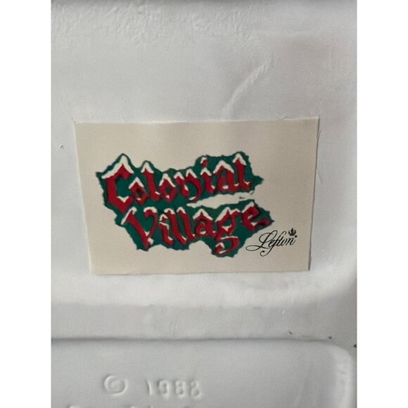 1988 Lefton Colonial Village Barbershop 06501 Lighted Bldg w/Cord + 2 Figurines - Picture 14 of 15